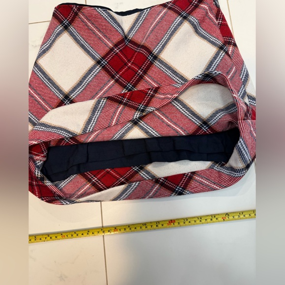 Abercrombie & Fitch Red and Cream Plaid Mini Skirt - Sz M - Picture 8 of 8